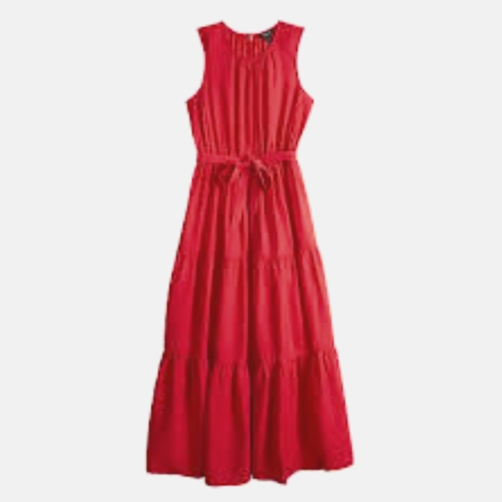 Simply Vera Vera Wang Bright Red Sleeveless Tiered Dress Size XL